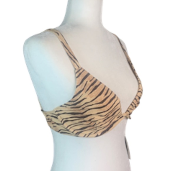 Faithfull The Brand Large Lavande Bikini Top Underwire Wyldie Animal Print - Picture 3 of 11